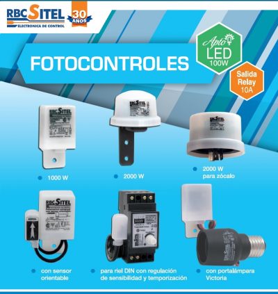 Ahorre energía con los Fotocontroles de RBC-SITEL SRL
