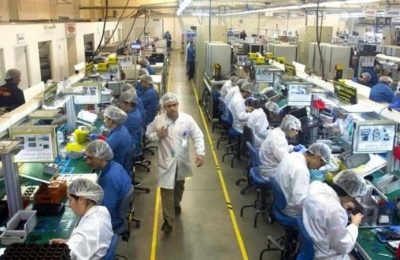 La industria electrónica operó al 25,4% de sus capacidades en abril