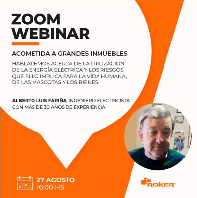 Webinar «Acometida a Grandes Inmuebles» de Roker – 27/8 a las 16hs.